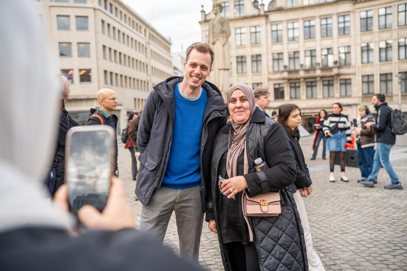 foto van Jos D'Haes met een vrouw